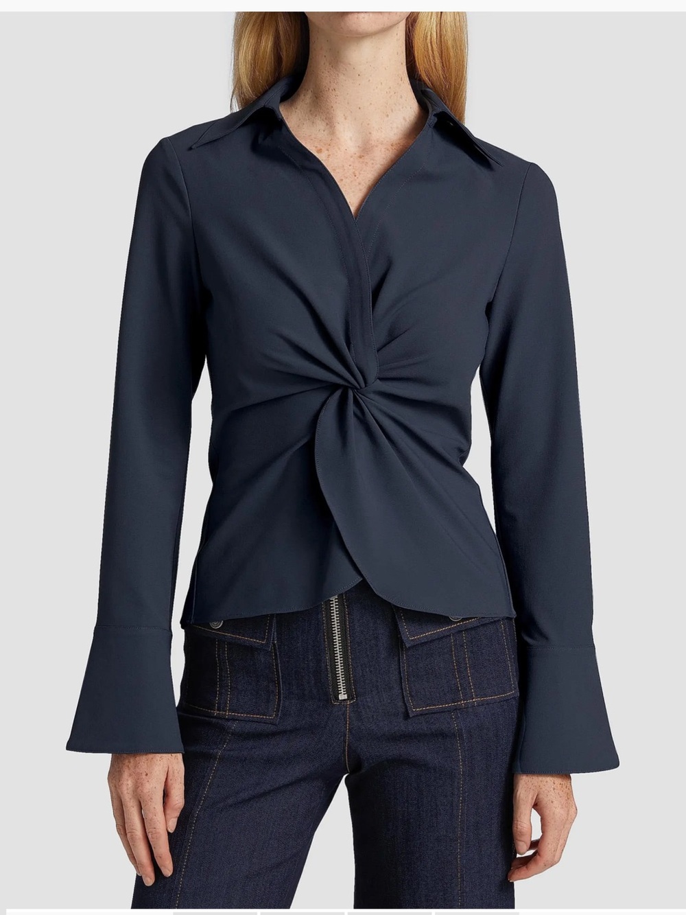 Cinq a Sept McKenna Pink Twist-Front Blouse